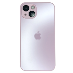 Чехол стеклянный AG Glass with Magsafe для iPhone 14 Plus с защитой камеры Pink