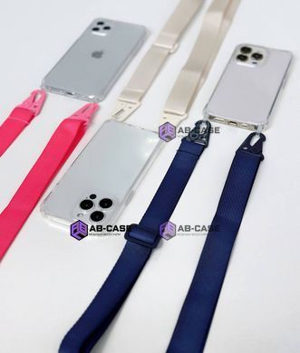 Прозорий чохол для iPhone 15 Pro Max з ремінцем Clear Crossbody White
