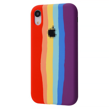Чехол радужный Rainbow для iPhone XR Red-Purple