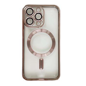 Чохол Shining with MagSafe на iPhone 12 Pro із захисними лінзами на камеру Rose Gold