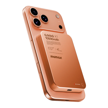 Магнітний павербанк Momax Q.Mag X1 10000mAh 20W MagSafe Wireless Aluminum (Orange)