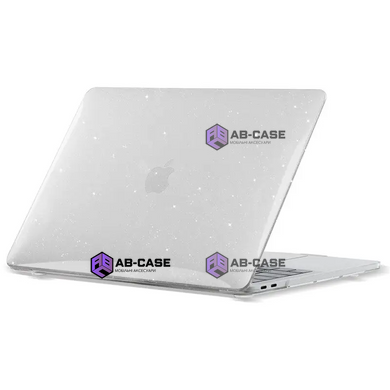 Чохол накладка для Macbook New Air 13.3 (A1932,A2179,A2337) STR Glitter Hard Shell Case Прозорий