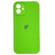 Чехол Silicone Case FULL CAMERA (square side) (iPhone 11) (Lime Green)