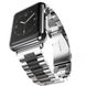 Стальний ремінець Stainless Steel Braslet 3 Beads на Apple Watch (42mm, 44mm, 45mm, 49mm Silver-Black) 1