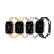 Ремешок для Apple Watch 42|44|45|49mm металлический Fashion Lady Band Black-Green 9