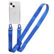 Прозорий чохол для iPhone 15 з ремінцем Clear Crossbody Blue