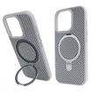 Чехол для iPhone 15 Pro : Nofelet Carbon MagSafe с подставкой &ndash; Titanium Gray