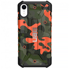 Тактический ударопрочный чехол UAG Pathfinder камуфляжный для iPhone Xr (6.1") (Orange-Green)