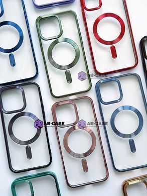 Чохол на iPhone 14 Pro Max OPEN Shining with MagSafe Dark Green