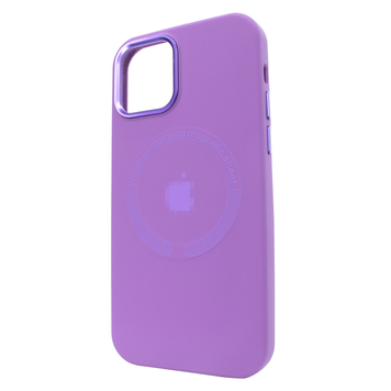 Чехол для iPhone 13 Pro Max Silicone case with MagSafe Metal Camera Purple