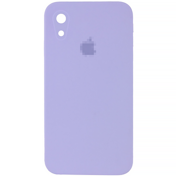 Чехол Silicone Case FULL CAMERA (square side) (для iPhone Xr) (Glycine)