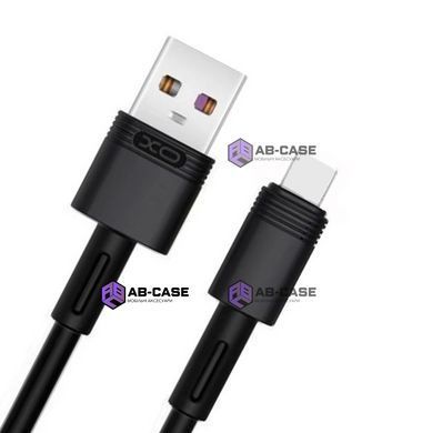 Кабель XO (USB to Type-C) 5A NB-Q166 Fast Charging &ndash; Black (1m)