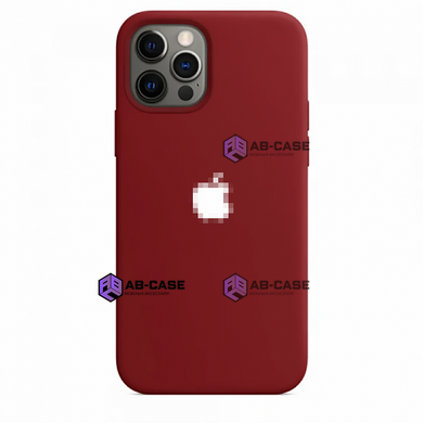 Чехол Silicone Case для iPhone 15 Pro FULL (№33 Dark Red)