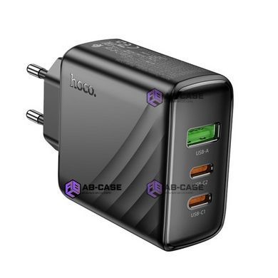 Зарядний пристрій 45W (1 USB + 2 Type-C) Hoco CS26A Article PD (Black)