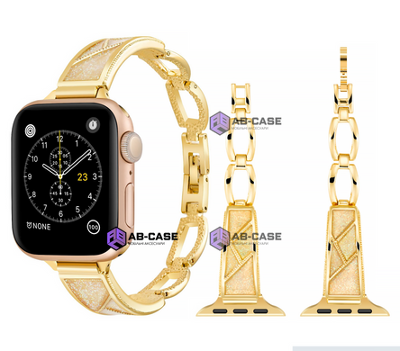 Ремінець для Apple Watch 42|44|45|49mm металевий Fashion Lady Band Gold
