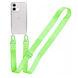 Прозрачный чехол для iPhone 12|12 Pro c ремешком Crossbody Neon Green