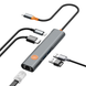 Переходник Type-C на (USB&times;3 + SD/TF) WiWU Cyber HB005 &mdash; Grey 1