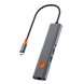 Переходник Type-C на (USB&times;3 + SD/TF) WiWU Cyber HB005 &mdash; Grey 3