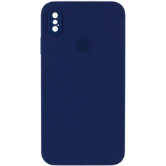 Чохол Silicone Case FULL CAMERA (square side) (на iPhone X/Xs) (Deep navy)