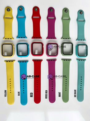 Комплект Silicone Band + Case для Apple Watch (41mm, Dark Green)