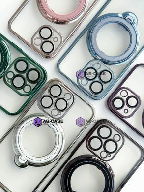 Чохол для iPhone 12 Pro Clear Shining Holder with MagSafe Green