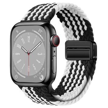 Ремінець Braided Nylon Magnetic Band (42/44/45/46/49mm &ndash; Gradient : Black-White)