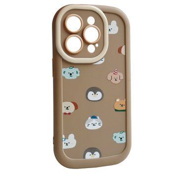 Чехол для iPhone 15 Pro : Paws Case (Little Friends - Brown)