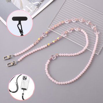 Ланцюжок для телефона Crossbody Chain "Sweet & Cool" Hearts &ndash; Pink