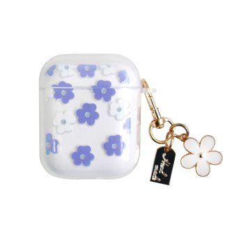 Чехол для AirPods 1/2 &mdash; Charmed Collection "Violet & White Flowers"