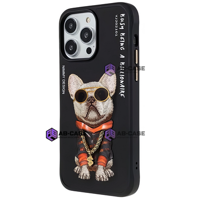Чехол для iPhone 15 Pro Max Nimmy Case Rich Pets, Black Rich Dog