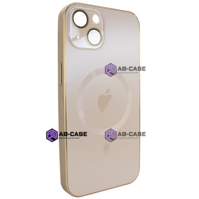 Чехол для iPhone 15 - AG Titanium Case with MagSafe с защитой камеры Golden