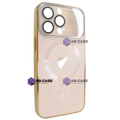 Чехол для iPhone 12 Pro Max матовый NEW PC Slim with MagSafe case с защитой камеры Gold
