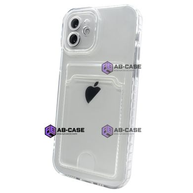 Чохол прозорий Card Holder для iPhone 12 з карманом для карти
