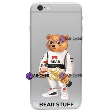 Чехол прозрачный Print Bear Stuff для iPhone 6/6s Мишка с кубком