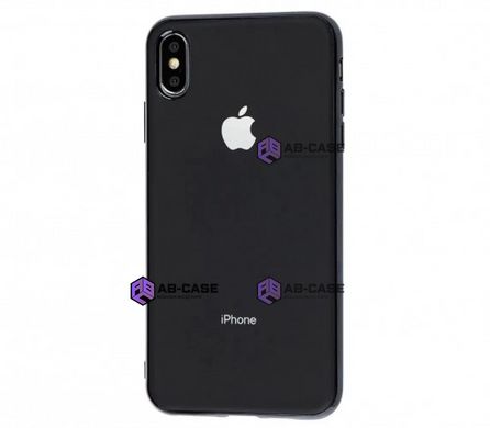 Чехол Silicone Glass Case (для iPhone X/Xs, Black)