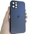 Чехол для iPhone 15 Pro Max : скляний матовий AG Glass with MagSafe із захистом камери &ndash; Titanium Blue