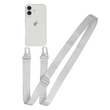 Прозрачный чехол для iPhone 16 Plus c ремешком Clear Crossbody Silver