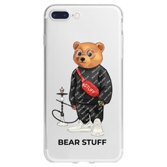 Чехол прозрачный Print Bear Stuff для iPhone 7 Plus/8 Plus Мишка с кальяном