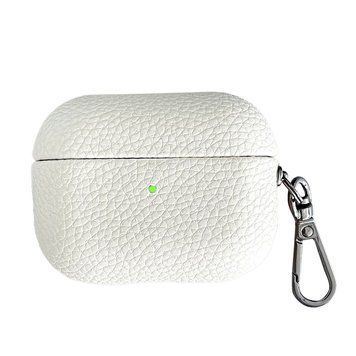 Чехол Grain Leather Case (AirPods PRO &ndash; White)