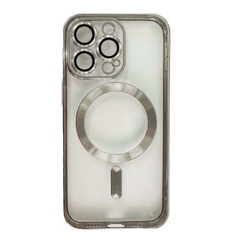 Чохол Shining with MagSafe на iPhone 12 Pro із захисними лінзами на камеру Silver
