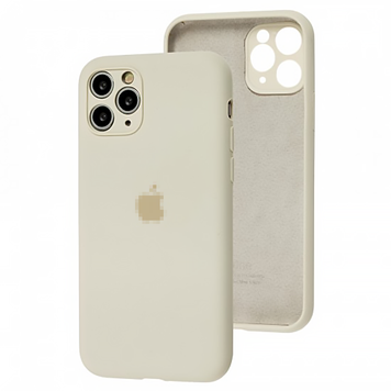 Чехол Silicone Case FULL CAMERA (для iPhone 11 Pro, Antique White)