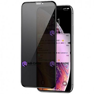 Захисне скло Антишпигун 10D (упаковка) на iPhone 12 | 12 Pro