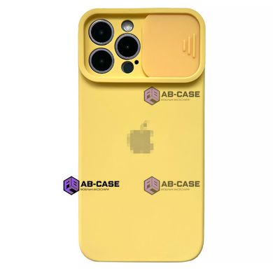 Чохол Silicone with Logo hide camera, для iPhone 13 Pro (Yellow)