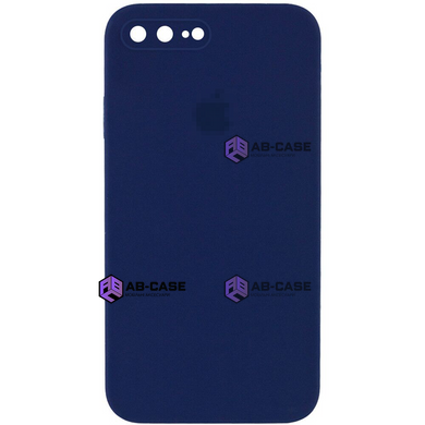Чехол Silicone Case FULL CAMERA (square side) (для iPhone 7/8 PLUS) (Deep navy)