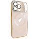 Чехол для iPhone 15 Pro матовый NEW PC Slim with MagSafe case с защитой камеры Gold