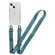 Прозрачный чехол для iPhone 15 c ремешком Clear Crossbody Forest Green