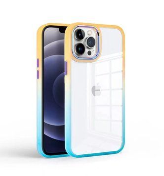 Чехол Crystal Guard Gradient, для iPhone 13 Pro Max (Orange-Blue)