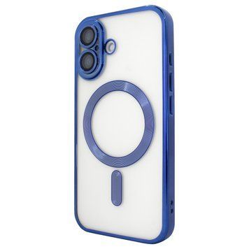 Чохол для iPhone 16 Shining With MagSafe із захисними лінзами на камеру - Dark Blue