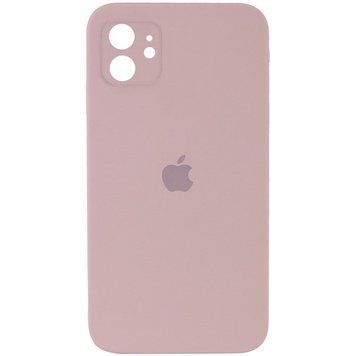 Чехол Silicone Case FULL CAMERA (square side) (для iPhone 11) (Pink Sand)