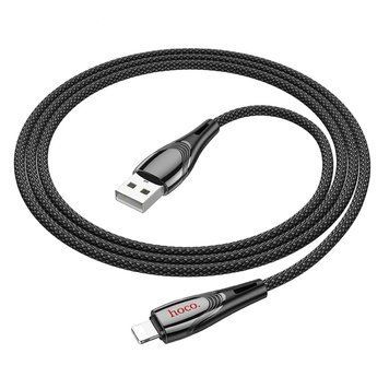 Кабель Hoco (USB &ndash; Lightning) 2.4A U133 Monte &ndash; Black (1,2m)